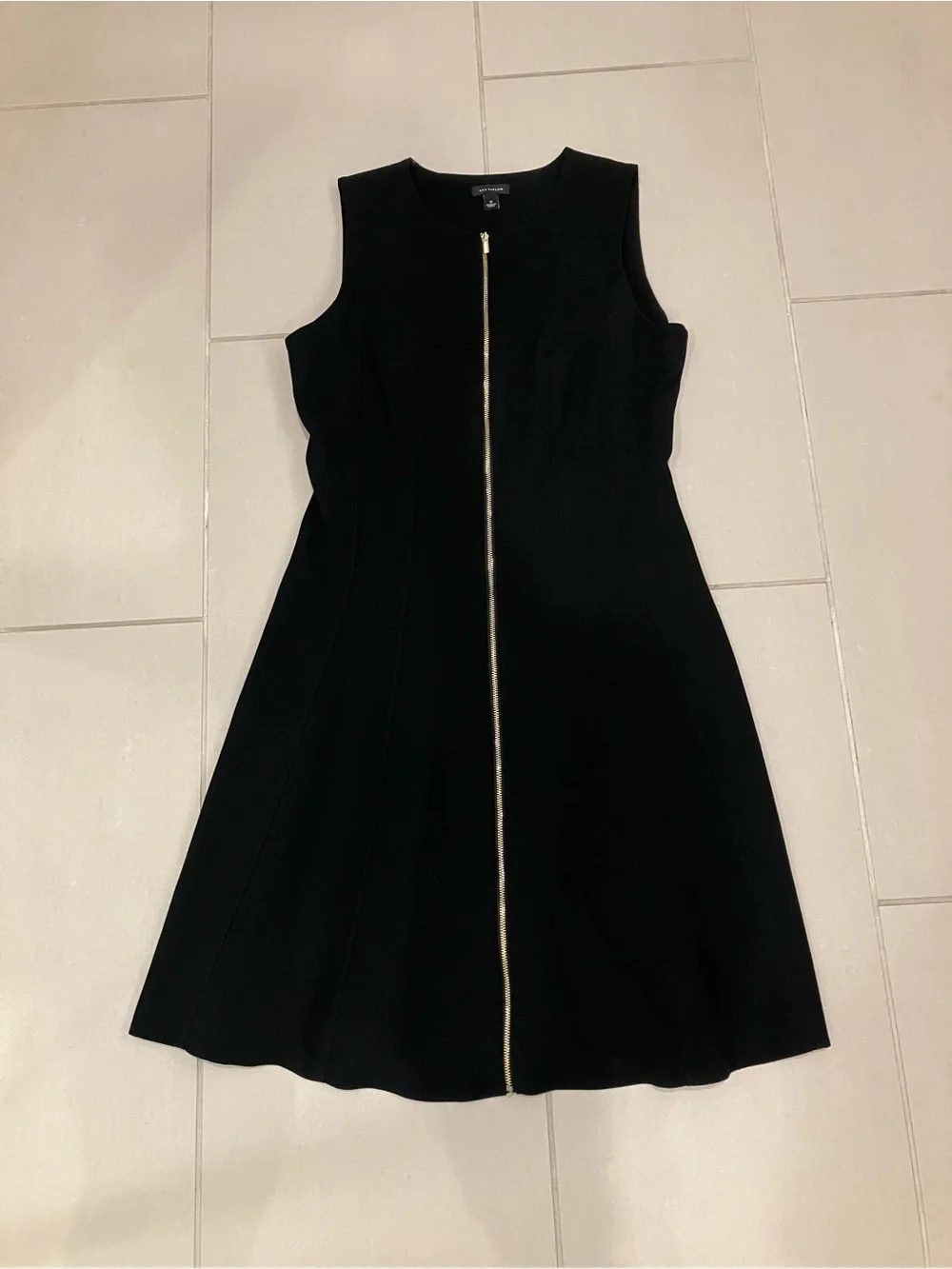 Ann Taylor Black Sleeveless A-Line Dress